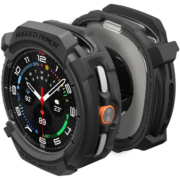 Spigen Rugged Armor kryt Galaxy Watch8 Classic (46mm) matne čierny - Puzdra - Obrázok e1f282145456464cabc43ba37de0fb63