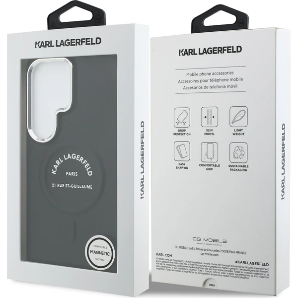 Karl Lagerfeld PU RSG Logo Magnetický kryt Samsung Galaxy S26 Ultra čierny - Puzdra - Obrázok e1fae15c6f08477a82d7624757257cf5
