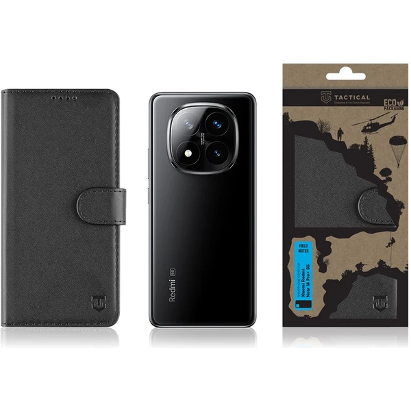 Tactical Field Notes puzdro Xiaomi Redmi Note 14 Pro+ 5G čierne - Puzdra - Obrázok e20fd5b49f6147ae949cdeedabee5764