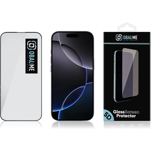 OBAL:ME 5D tvrdené sklo pre Apple iPhone 16 Pre čierne - Ochranné fólie a sklo - Obrázok e21eabab8c3b4d77bf74d7037698a270