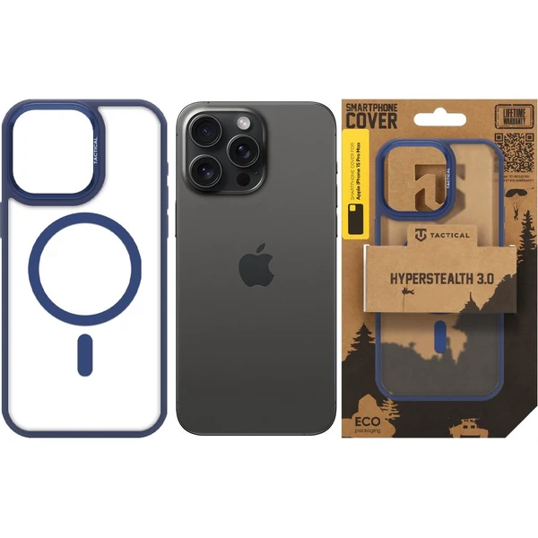 Tactical MagForce Hyperstealth 3.0 Kryt pre Apple iPhone 15 Pro Max Deep Blue - Puzdra - Obrázok e224d8804f764c6ab67be754249a5af4
