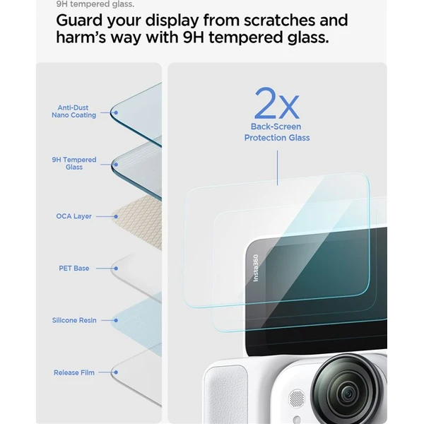 Spigen Glass tR Slim tvrdené sklo 2 Pack Insta360 Go Ultra - Ochranné fólie a sklo - Obrázok e25cca45823b4dd4abdf7cdedf3e113c
