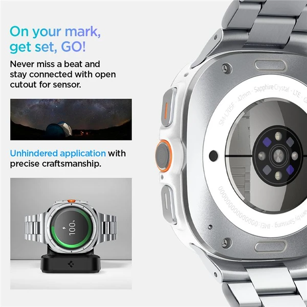 Spigen Modern Fit 316L remienok Samsung Galaxy Watch Ultra strieborný - Remienky - Obrázok e25eddec64b94300a1b556bef64d843c