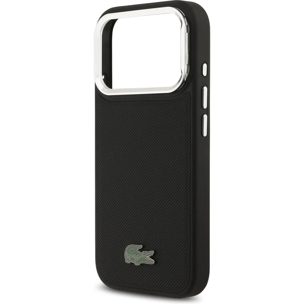 Lacoste Iconic Petit Pique Camera Stand MagSafe kryt iPhone 17 Pro čierny - Puzdra - Obrázok e2625d75d7404371ac50da55481b5e8e