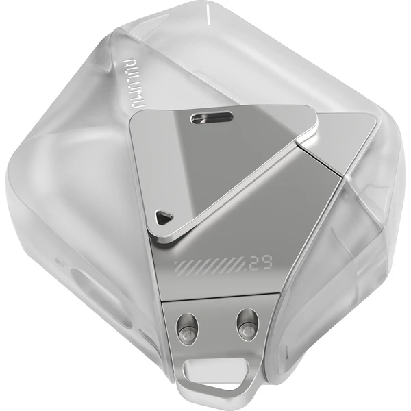 Aulumu A29 Geometrické púzdro AirPods 4 Priesvitná biela - Puzdra - Obrázok e2650b8055c64038a99540baeb6dc56b
