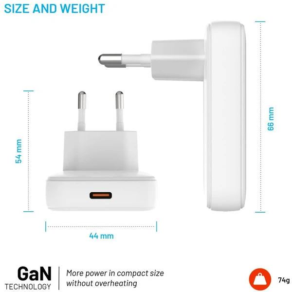 FIXED Slim GaN nabíjačka (1x USB-C), PD, 30W, biela - Nabíjačky - Obrázok e26e3df66abf4bb89f256c54359a6b5c