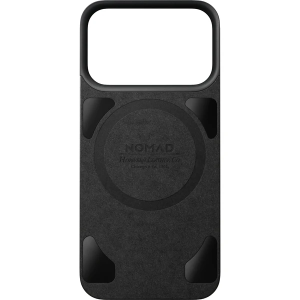 Nomad Magnetic Leather Back (Horween) MagSafe kožený kryt iPhone 17 Pro/18 Pro Black - Puzdra - Obrázok e272365c22204768acb50adba7dac6a7