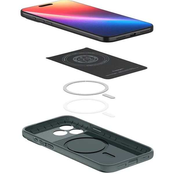 Spigen Thin Fit MagSafe kryt iPhone 17 Pro abyss green - Puzdra - Obrázok e273452662c3420bb4e44653c74f7f43
