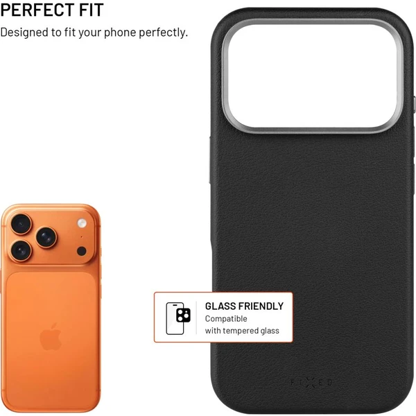 FIXED MagLeather kožený kryt s MagSafe Apple iPhone 17 Pro čierny - Puzdra - Obrázok e2761284bc2c4535bd11b89ad2a64d1c