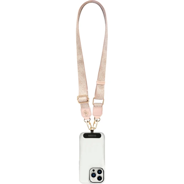 Guess Crossbody popruh PU 4G Metal Logo ružový - Popruhy a crossbody - Obrázok e2873dc93112480bb066bf4c5212b8f3