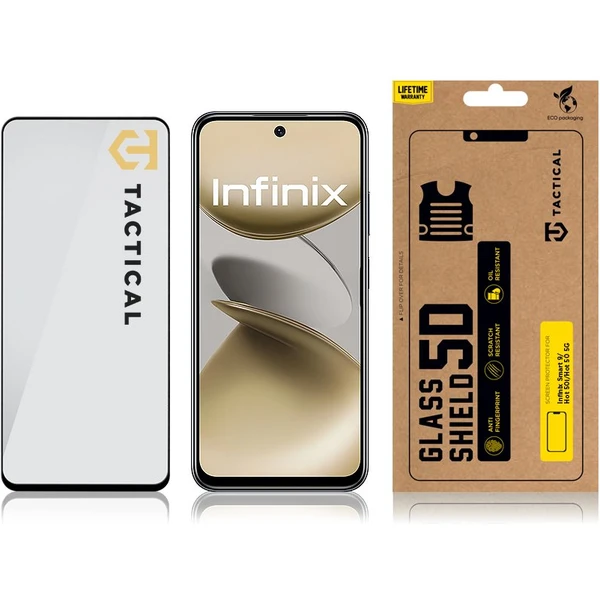 Tactical Glass Shield 5D sklo pre Infinix Smart 9/Hot 50i/Hot 50 5G čierne - Ochranné fólie a sklo - Obrázok e2a10eff4cdf4a7899bc3d20a4b5305f
