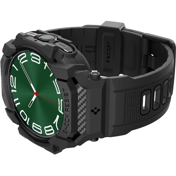 Spigen Rugged Armor Pre kryt Samsung Galaxy Watch Ultra matne čierny - Puzdra - Obrázok e2a5b2f9ee3c40b4a4e37b016c7c4ff3
