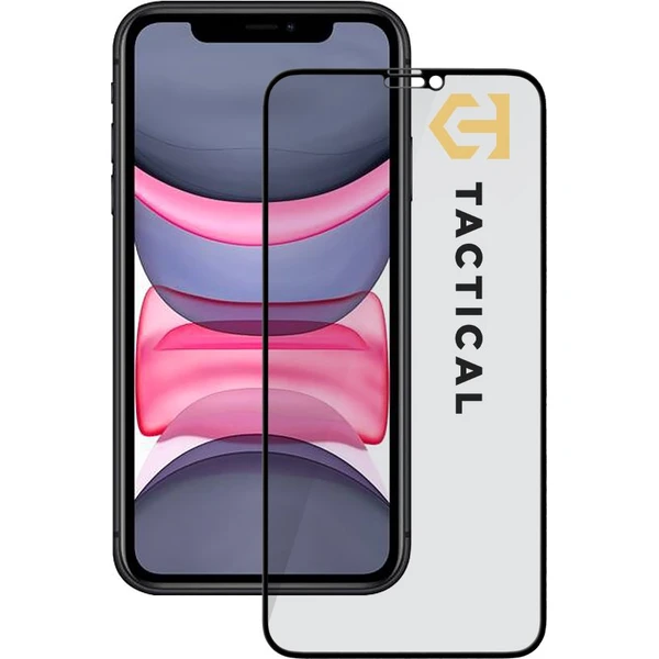 Tactical Glass Shield Privacy Stealth 5D sklo Apple iPhone 11/XR čierne - Ochranné fólie a sklo - Hlavný obrázok