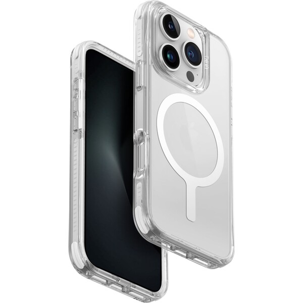 UNIQ Combat Luminous MagClick kryt s MagSafe iPhone 16 Pre číry/neón