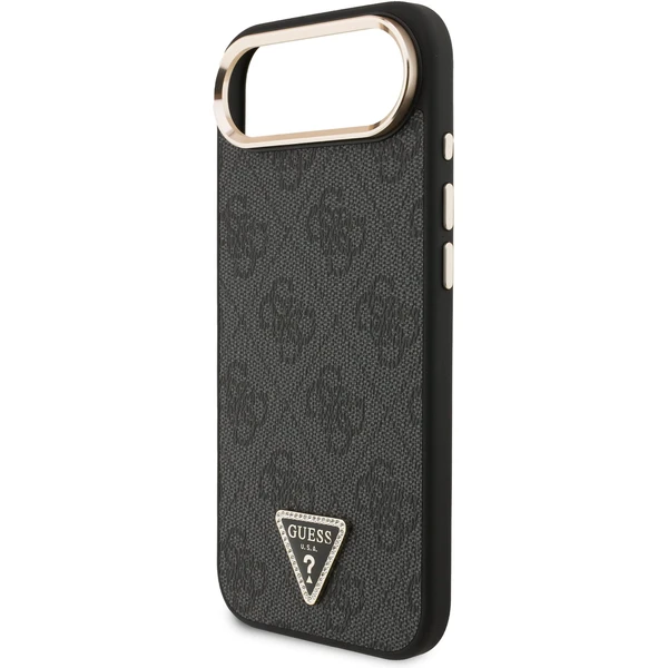 Guess PU Leather 4G Triangle Logo Gold Frame MagSafe kryt iPhone Air čierny - Puzdra - Obrázok e2f700e1f79d4b95875bbd7884ec17de