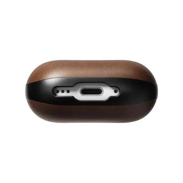 Nomad Modern Leather púzdro Apple Airpods 4 tmavo hnedé - Puzdra - Obrázok e311ad239a2d403daf777c2167f4c05f