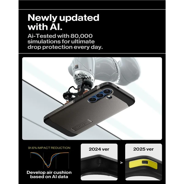 Spigen Tough Armor MagSafe kryt Samsung Galaxy S25+ tmavo šedý - Puzdra - Obrázok e334868ee07a4e26b623478afc503f8f
