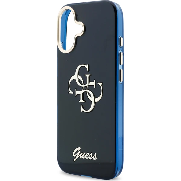 Guess IML 4G Script Metal Logo kryt iPhone 17 modrý - Puzdra - Obrázok e33cd1762b6d4217b272a1073ed170dd