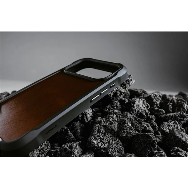 Nomad Rugged Leather Case (Horween) MagSafe kožený kryt iPhone 17 Pro Max Rustic Brown - Puzdra - Obrázok e3461f9660ce4d2cb75c8903b758c4cc