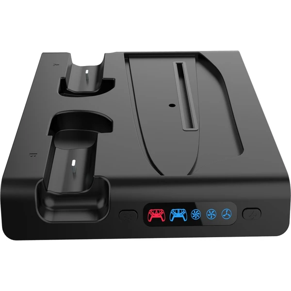 iPega P5S006 Multifunkčný Nabíjací RGB Stojan s Chladením pre PS5 Slim Black - Nabíjačky - Obrázok e364d52ae97347679ab07ac37cd3bc50