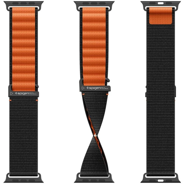 Spigen Fabric Band (hook) remienok Apple Watch 49/46/45/44mm čierny/oranžový - Remienky - Obrázok e365db5931ee41ffb433b1e7dee2f853