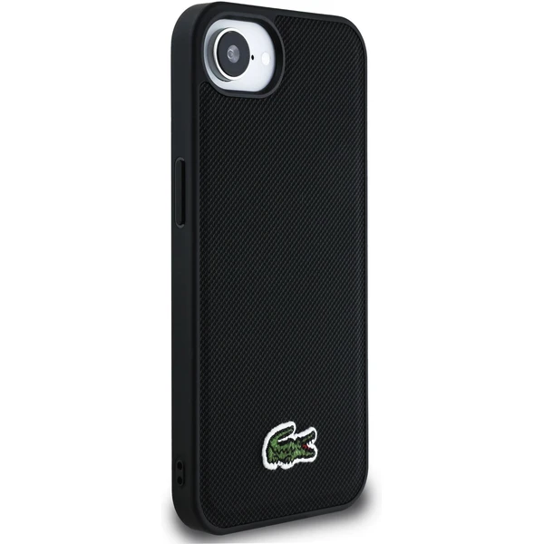 Lacoste Iconic Petit Pique Woven Logo MagSafe kryt iPhone 17e/16e čierny - Puzdra - Obrázok e38308f5faa04bb8a5dbc57177295a31