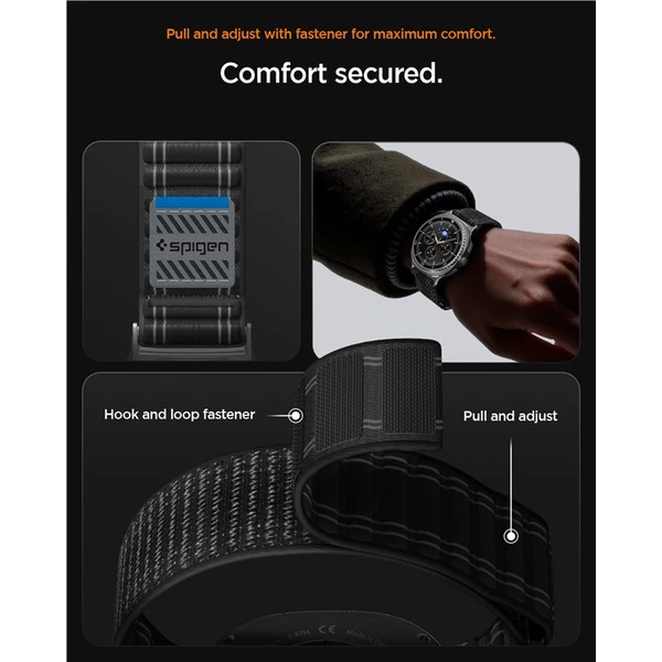 Spigen Fabric Band remienok (suchý zips) Samsung Galaxy Watch8 46/44/40mm čierny - Remienky - Obrázok e387ade86ff641659d7359033ce7b91f