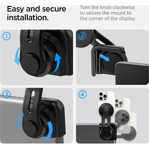 Spigen Teslá TapLock MagSafe Car Mount Holder držiak na obrazovku čierny - Držiaky - Obrázok e3aa449e681b422d825b9868e5ec1c33