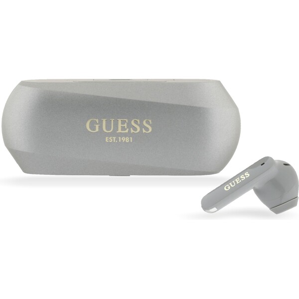 E-shop Guess Elongated Metallic ENC TWS bezdrôtové slúchadlá béžové