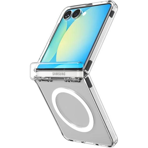Spigen Ultra Hybrid Pro MagSafe kryt Samsung Galaxy Z Flip7 číry/biely - Puzdra - Obrázok e3c565faf6164e49b3e55ea5fc0c2b27