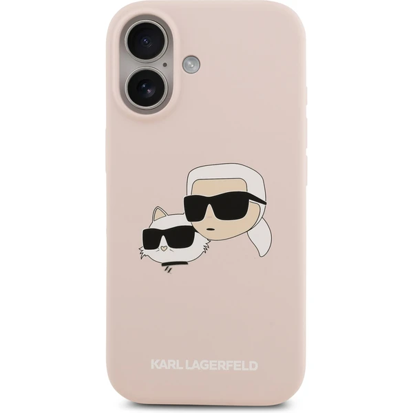 Karl Lagerfeld Liquid Silicone Double Heads MagSafe kryt iPhone 17 ružový - Puzdra - Obrázok e3df72cca3b149f69d654f280f7c004d