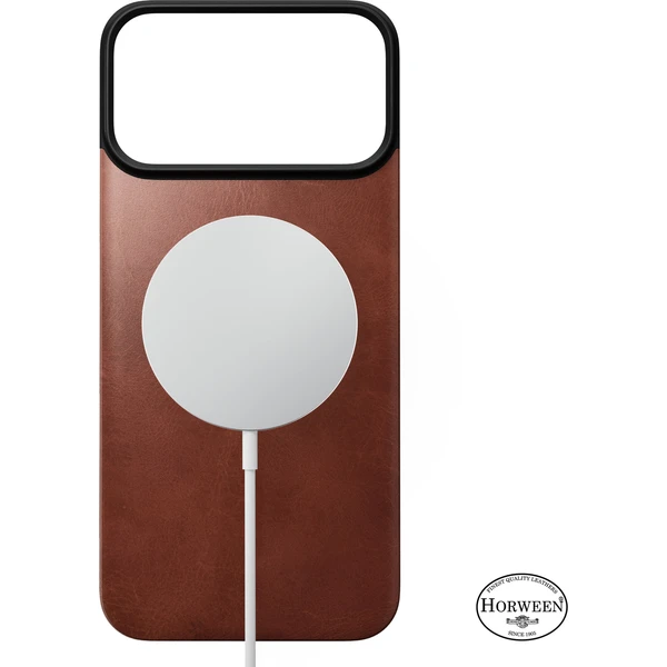 Nomad Magnetic Leather Back (Horween) MagSafe kožený kryt iPhone 18 Pro Max Olde Dublin - Puzdra - Obrázok e3e222a7311640cd8be6d6fb8a1cc7c5