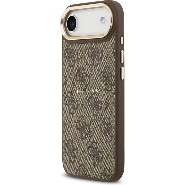 Guess PU Leather 4G Gold Frame MagSafe kryt iPhone Air hnedý - Puzdra - Obrázok e3f1938b8337414f97694f2be7e58620
