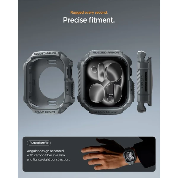 Spigen Rugged Armor 2 puzdro Apple Watch 11 (46mm) dark gray - Puzdra - Obrázok e3f7d2aaca72464bb2e203a1eb66af7c
