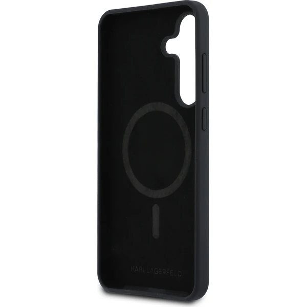 Karl Lagerfeld Liquid Silicone K&CH Heads MagSafe Zadný Kryt pre Samsung Galaxy S25 FE čierny - Puzdra - Obrázok e411bc39436d4693844edf03a3d80dbf