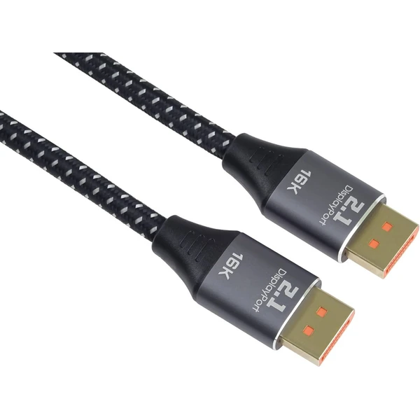 PremiumCord DisplayPort 2.1/DisplayPort 2.1 kábel 16K 1,5m čierny/biely - Káble a redukcie - Hlavný obrázok