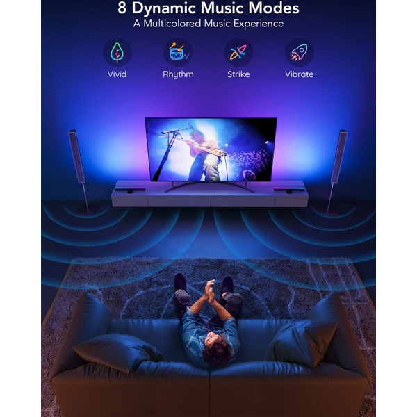 Govee Smart LED RGBIC panel 38cm pre TV 43-75", 2ks - Inteligentné osvetlenie - Obrázok e44c0c21d67c490fac3a92a3f8bdc86f