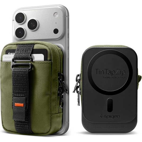 E-shop Spigen Portable Organizer Pouch TintapZip MagSafe organizér olivovo zelený