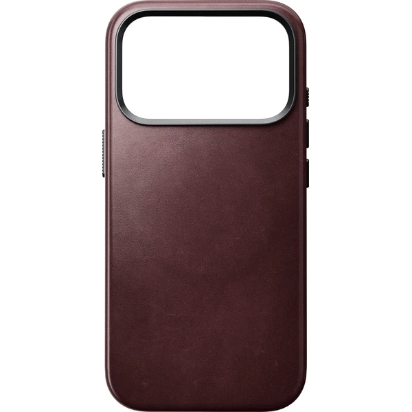 Nomad Traditional Leather (Horween) MagSafe kožený kryt iPhone 17 Pro/18 Pro Burgundy - Puzdra - Obrázok e4bc979218214309bde35d360a2774e2