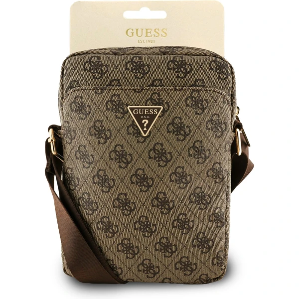 Guess PU 4G Triangle Logo taška 8" hnedá - Puzdra - Obrázok e4db5b24a927458baac8b65677353df6