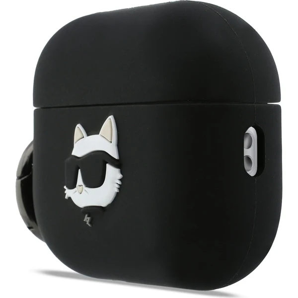 Karl Lagerfeld 3D Logo NFT Choupette Head silikónové puzdro pre AirPods Pro 3 čierne - Puzdra - Obrázok e4dcf53d4b504f3a923f6cb32319b22c