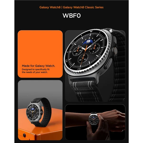 Spigen Fabric Band remienok (suchý zips) Samsung Galaxy Watch8 46/44/40mm čierny - Remienky - Obrázok e4e62526123941489579ab3e6a27f2c0