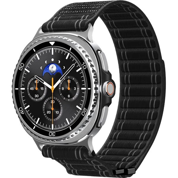 Spigen Fabric Band remienok (suchý zips) Samsung Galaxy Watch8 46/44/40mm čierny - Remienky - Hlavný obrázok