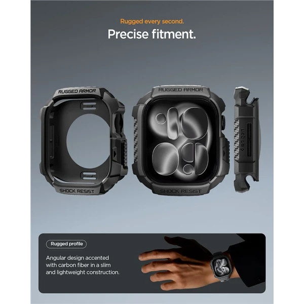 Spigen Rugged Armor 2 púzdro Apple Watch 11 (42mm) matte black - Puzdra - Obrázok e50e7281858b4646bb3dbe9fc2d40c84