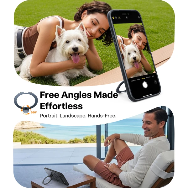 Torras Ostand Q3 Spin MagSafe kryt iPhone Air čierny - Puzdra - Obrázok e514e18f5cff43f5b780baa3cf2e8c79