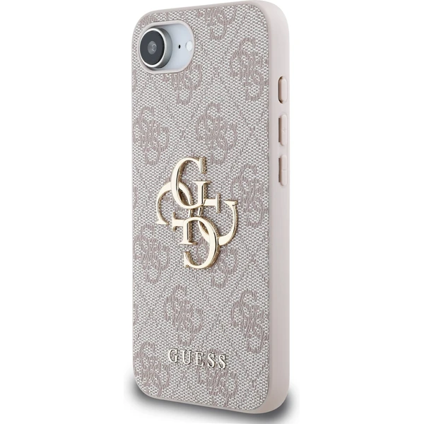 Guess PU 4G kovový kryt loga iPhone 17e/16e ružový - Puzdra - Obrázok e51a6f06a8994edb94ff71901a1fc826