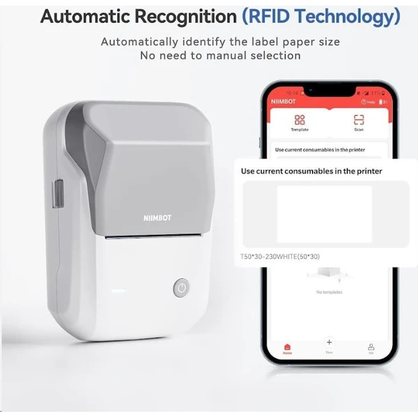 Niimbot tlačiareň štítkov B1 Smart šedá + rolka štítkov 210ks - Štítkovače - Obrázok e5383e9c9f5a44919e7462a8da747e05