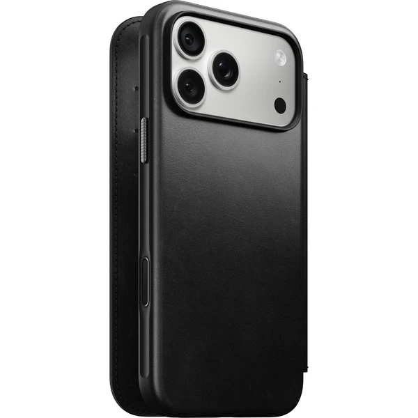 Nomad Modern Leather Folio (Horween) MagSafe kožené puzdro iPhone 17 Pro Max/18 Pro Max Black - Puzdra - Hlavný obrázok