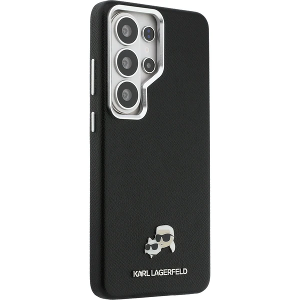 Karl Lagerfeld zrnkovaná PU koža K&CH Heads magnetický kryt Samsung Galaxy S26 Ultra čierny - Puzdra - Obrázok e57e5d640e9b43aa96bc0d72cea69548
