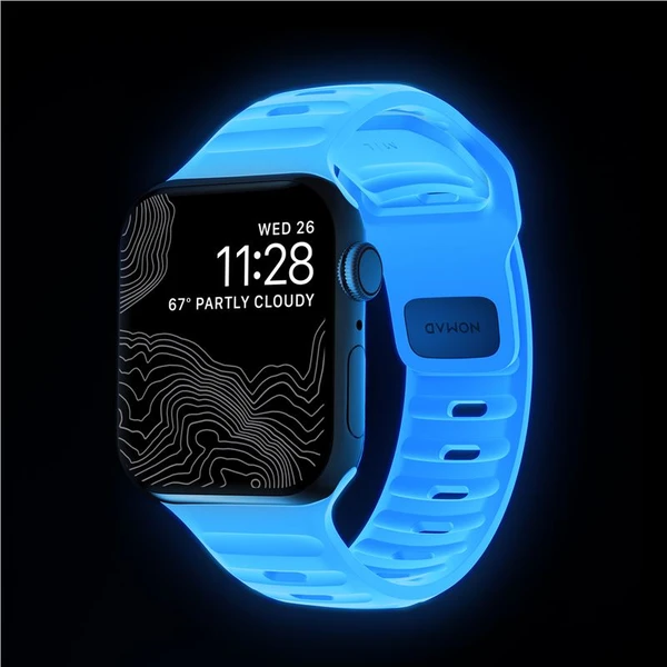 Nomad Sport Strap S/M remienok pre Apple Watch 42/41/40/38mm Ice Blue Glow - Remienky - Obrázok e596980d220b40e19c6402088d532639